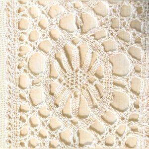 Lace & LINEN 100+ years old embroidered coverlet sheer